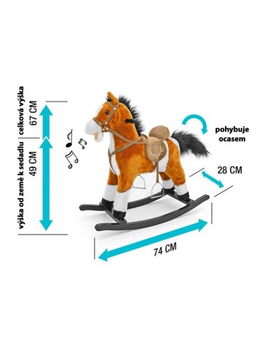 Hintaló dallammal Milly Mally Mustang sötét barna