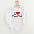 Body nyomott mintával New Baby I Love Mum and Dad