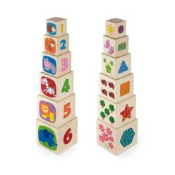 Fából készült piramisa gyermekeknek Viga