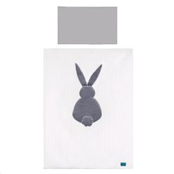   3-részes ágyneműgarnitúra Belisima Nyuszi 100/135 fehér-szürke