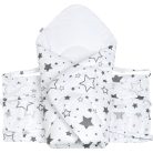 Klasszikus megkötős pólya New Baby csillag szürke