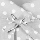 Klasszikus megkötős pólya New Baby szürke pöttyös