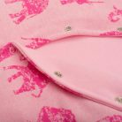 Meleg baba kezeslábas kapucnival Baby Service Elefánt rózsaszín