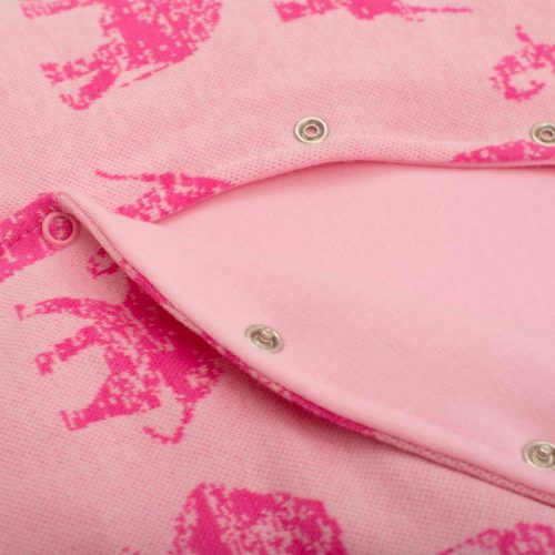 Meleg baba kezeslábas kapucnival Baby Service Elefánt rózsaszín