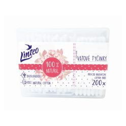   Papír fültisztító pálcika 100% natural Linteo 200 db dobozban