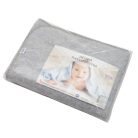 Gyerek fleece takaró New Baby 100x75 szürke csillagok