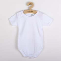 Luxus baba rövid ujjú body New Baby - fehér