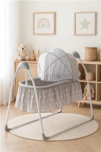 Gyerek bölcső New Baby Swingy időzítővel és dallamokkal
