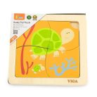 Fa képes kirakó puzzle Viga 4 db teknősbéka