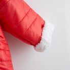 Téli kezeslábas kapucnival és fülekkel New Baby Pumi red raspberry