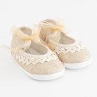 Baba csipke cipő New Baby barna 12-18 h