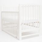 Gyerek kiságy New Baby LILLY leengedhető oldalráccsal fehér