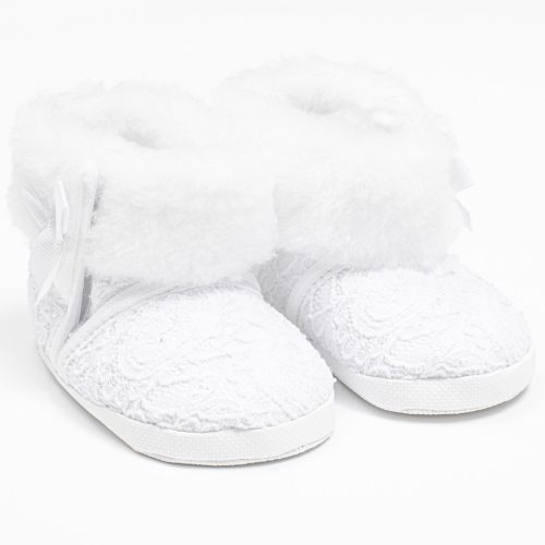 Baba téli csipke csizma New Baby 0-3 h fehér