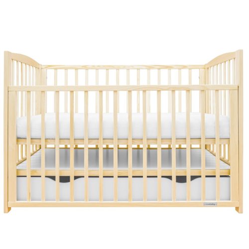 Gyerek kiságy New Baby LILLY leengedhető oldalráccsal és fiókkal természetes