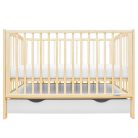 Gyerek kiságy New Baby LILLY leengedhető oldalráccsal és fiókkal természetes