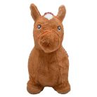 Plüss felfújható ugráló ló hangokkal Baby Mix barna