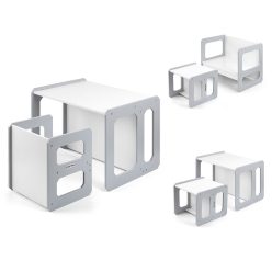   Milly Mally Stella 3 az 1-ben bútorkészlet - Asztal és szék Grey