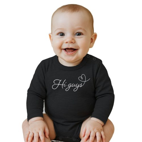 Baba body nyomtatással New Baby Hi guys