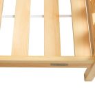 Gyermek ház alakú ágy korláttal és ágyráccsal New Baby CASTELLO 160x80 cm természetes