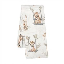 Flanel pelenka nyomtatott mintával New Baby ZOO beige