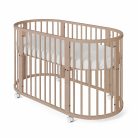 Gyermek növekedő 3-az-1-ben ovális kiságy + matrac New Baby kasmír színű