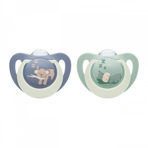 Baba cumi  NUK First Choice Night 0-6m 2 db Hippo/Koala
