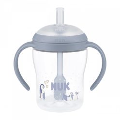   NUK Perfect Match tanuló cumisüveg szívószállal PENGUIN 150 ml