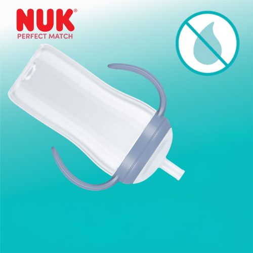 NUK Perfect Match tanuló cumisüveg szívószállal PENGUIN 260 ml