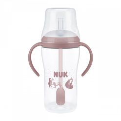   NUK Perfect Match tanuló cumisüveg szívószállal BEAR 260 ml