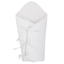 Luxus megkötős pólya Minka New Baby fehér 75x75 cm