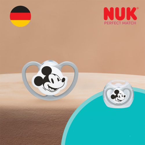 Baba cumi NUK Perfect Match Air Disney Mickey Mouse  6-18 hónapos grey
