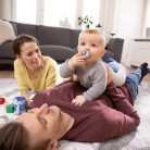 Baba cumi NUK Perfect Match Air Disney Mickey Mouse  6-18 hónapos red