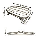 Összecsukható műanyag babakád Tega Baby pink