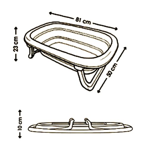 Összecsukható műanyag babakád Tega Baby pink