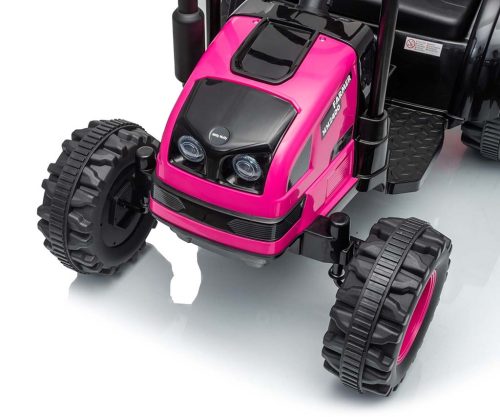 Elektromos vontató pótkocsival Milly Mally Farmer rózsaszín