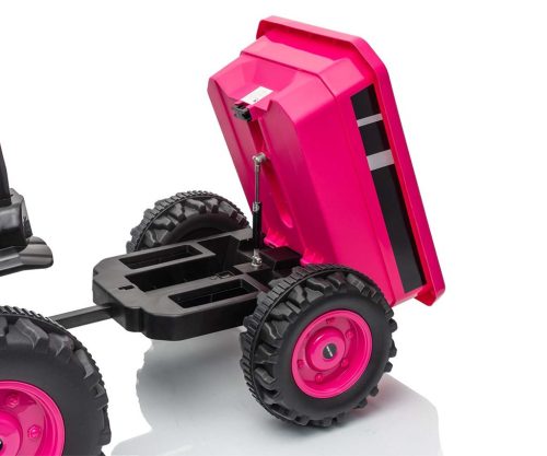 Elektromos vontató pótkocsival Milly Mally Farmer rózsaszín